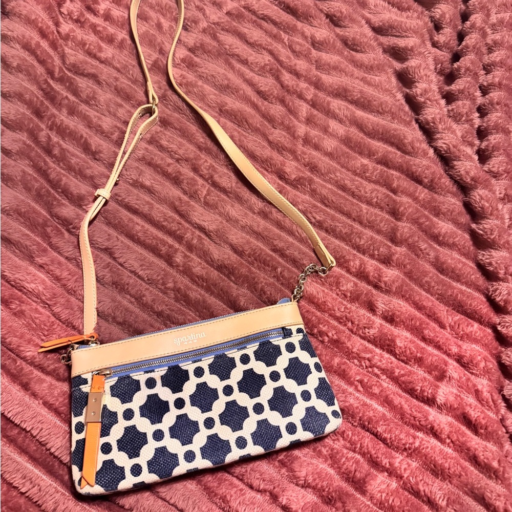 Spartina 449 Navy and Cream Crossbody Bag
